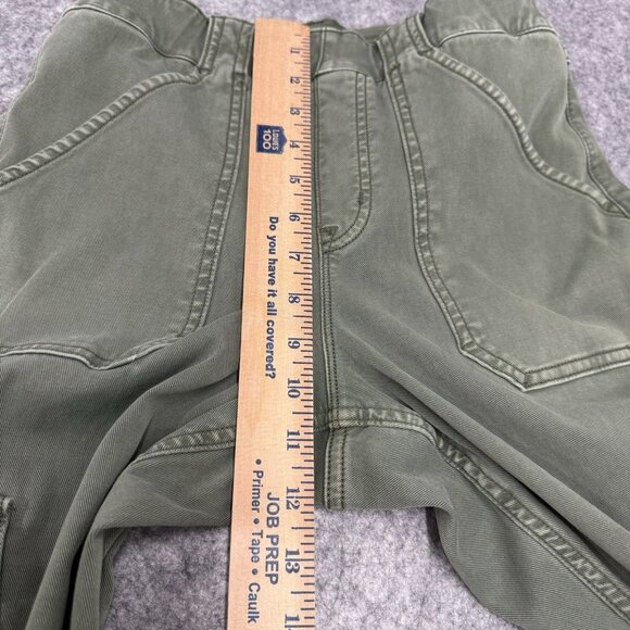 SPANX Stretch Twill Ankle Cargo Pants Pull On Army Green Slimming Women’s M - Picture 14 of 16